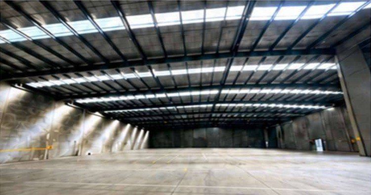High-impact polycarbonate skylight sheet replacement over safety mesh, Broadmeadows industrial warehouse
